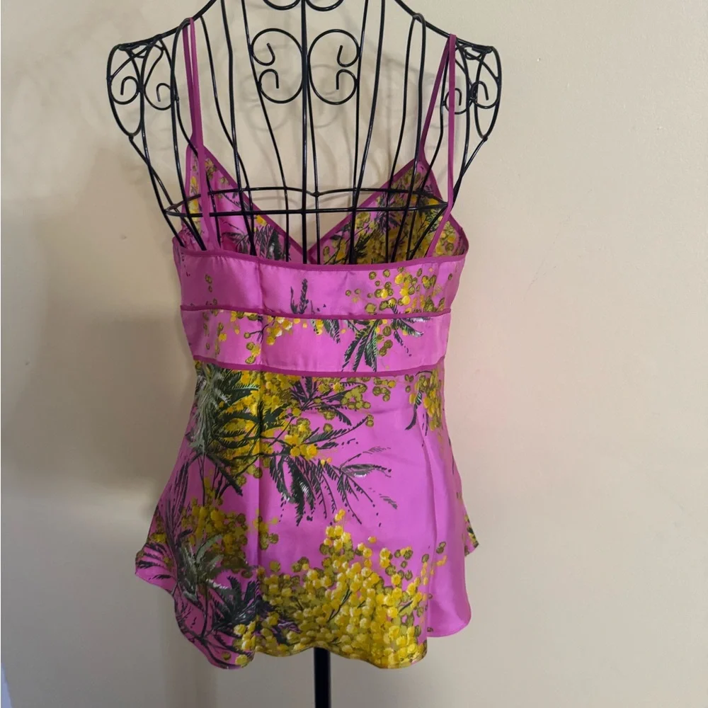 J Crew Floral Silk Tank Top Size 6